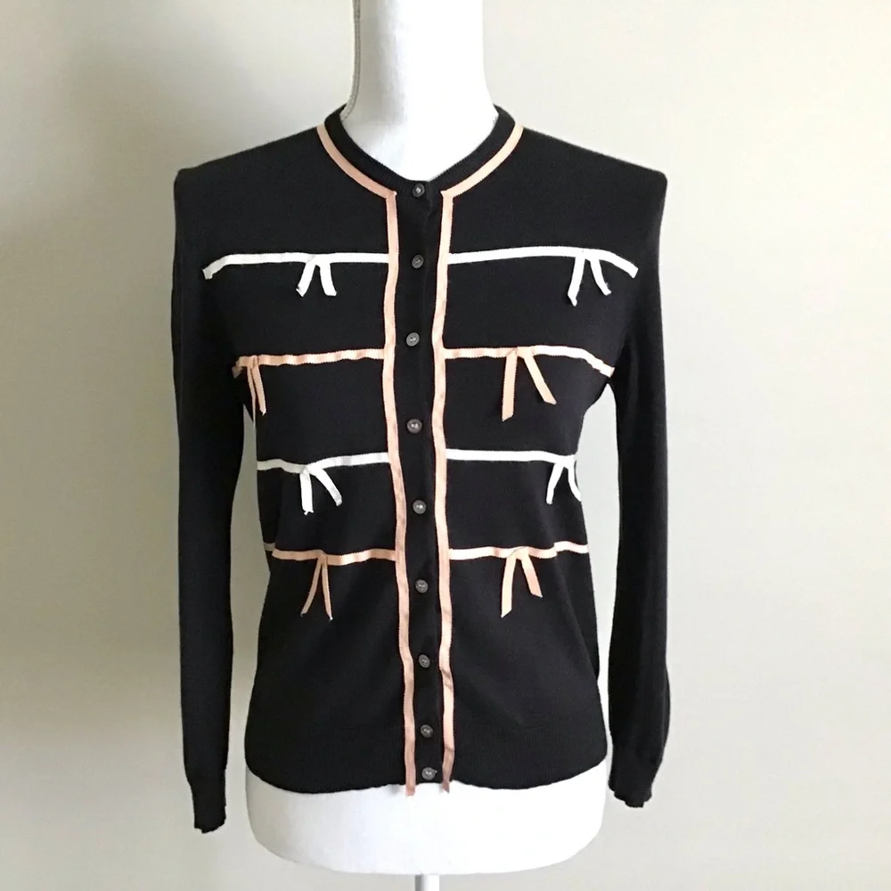 Rare Early 2000s Vintage Bow Cardigan ASO Rory Gilmore in Gilmore Girls - Picture 5 of 14